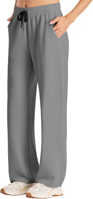 SPECIALMAGIC Womens Yoga Sweatpants Wide Leg Cotton Drawstring Lounge Pants Leisure Pajama