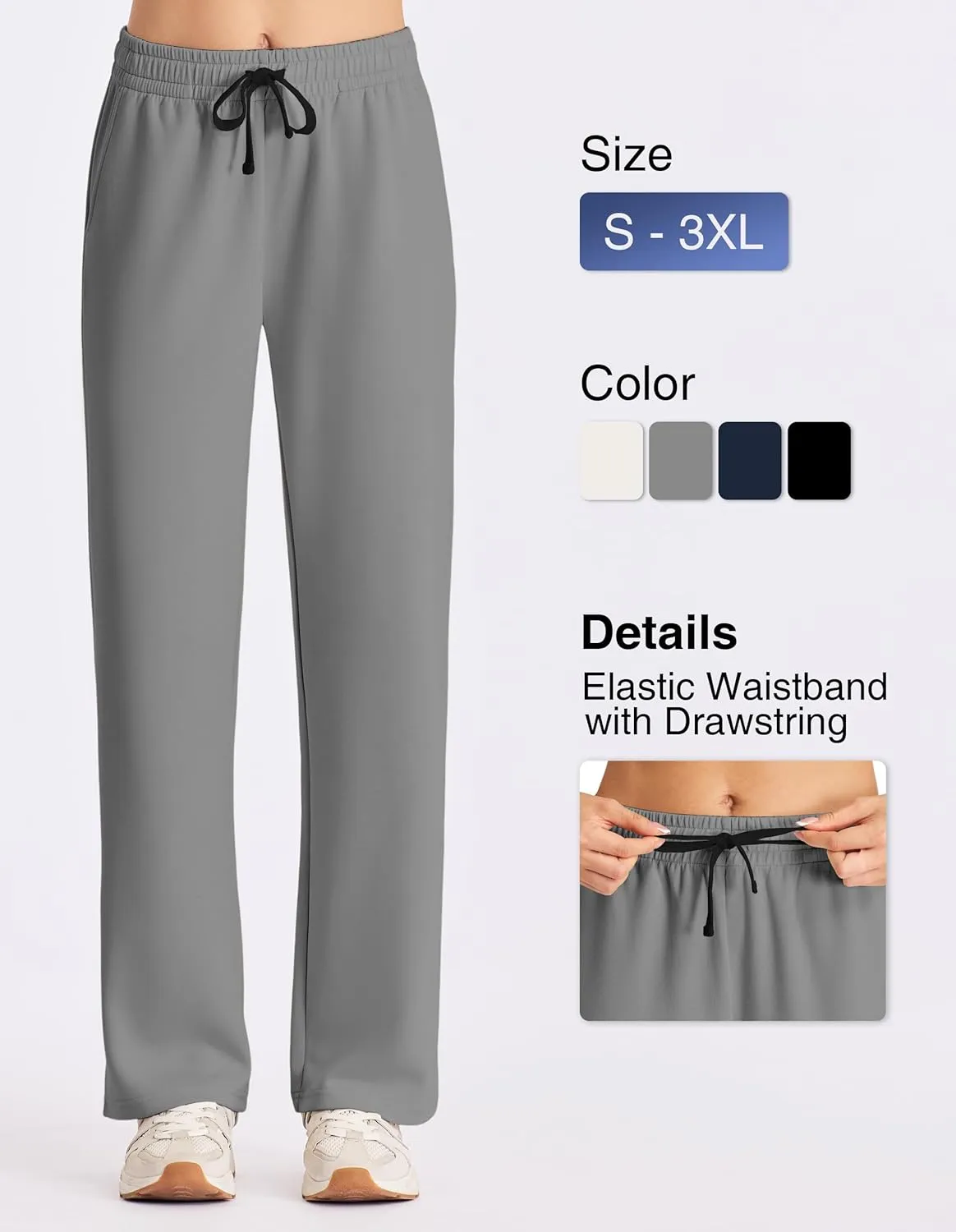 SPECIALMAGIC Womens Yoga Sweatpants Wide Leg Cotton Drawstring Lounge Pants Leisure Pajama