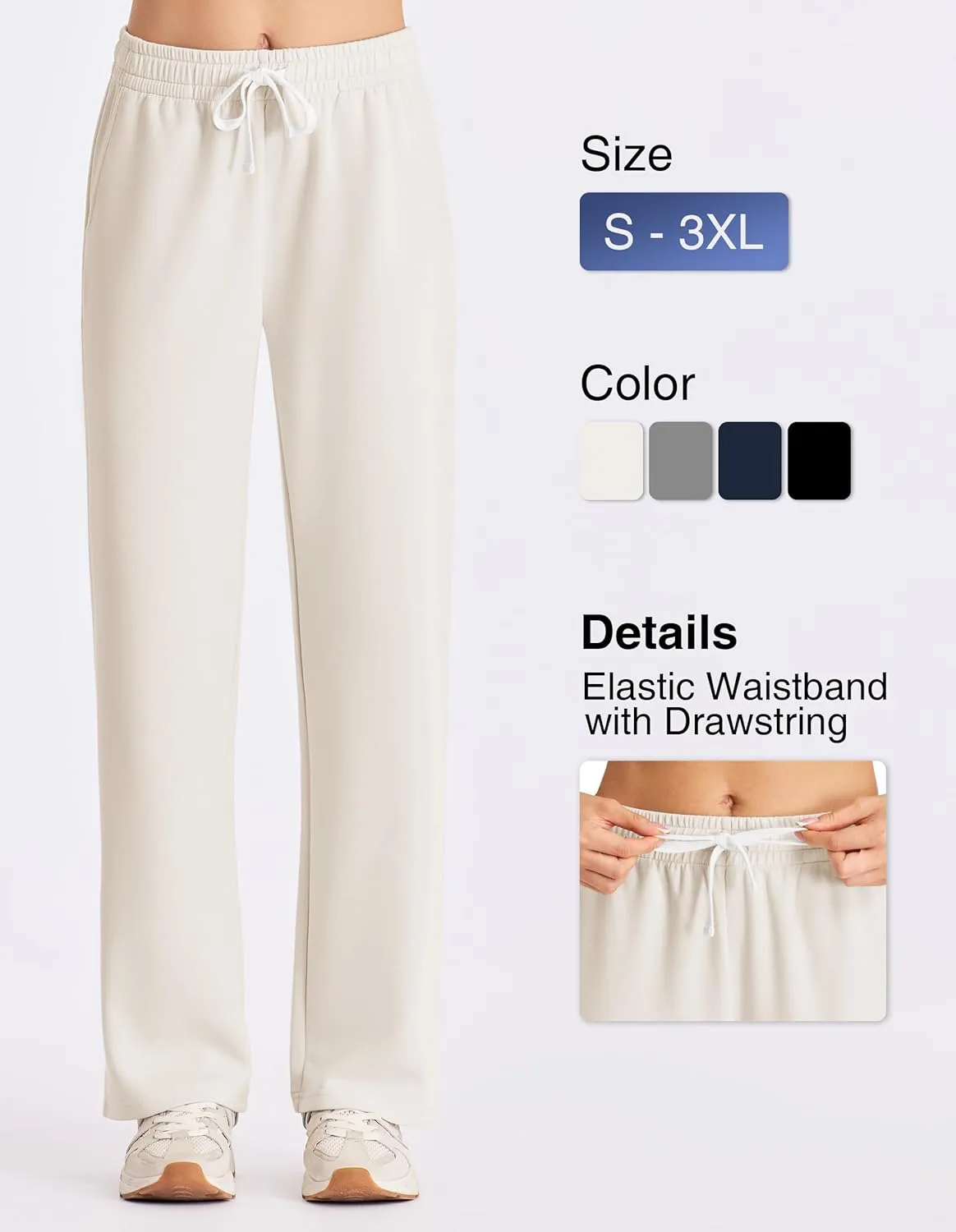 SPECIALMAGIC Womens Yoga Sweatpants Wide Leg Cotton Drawstring Lounge Pants Leisure Pajama