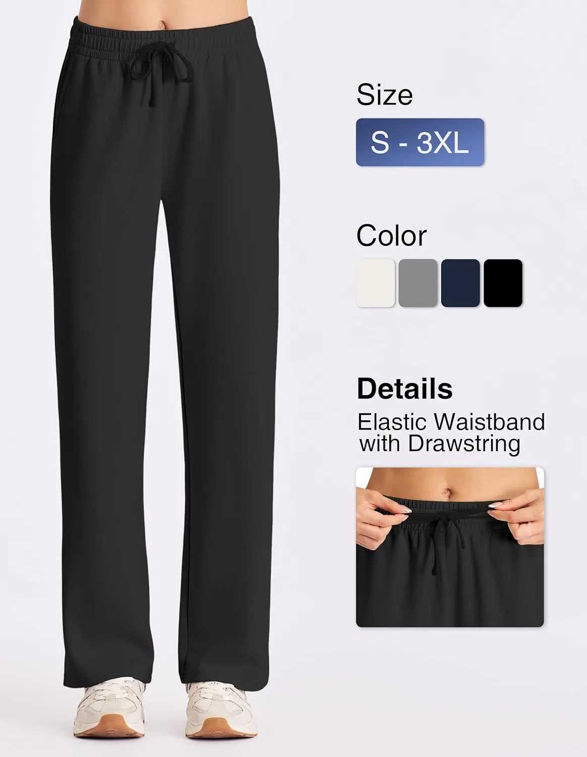SPECIALMAGIC Womens Yoga Sweatpants Wide Leg Cotton Drawstring Lounge Pants Leisure Pajama