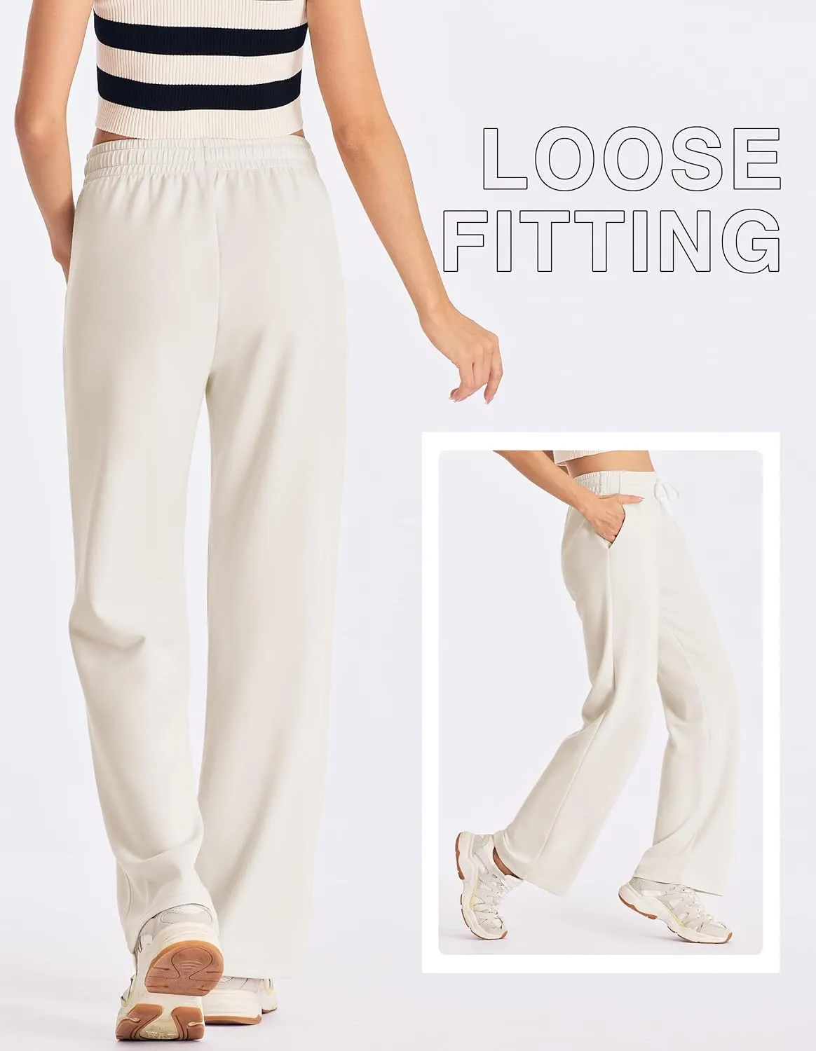 SPECIALMAGIC Womens Yoga Sweatpants Wide Leg Cotton Drawstring Lounge Pants Leisure Pajama