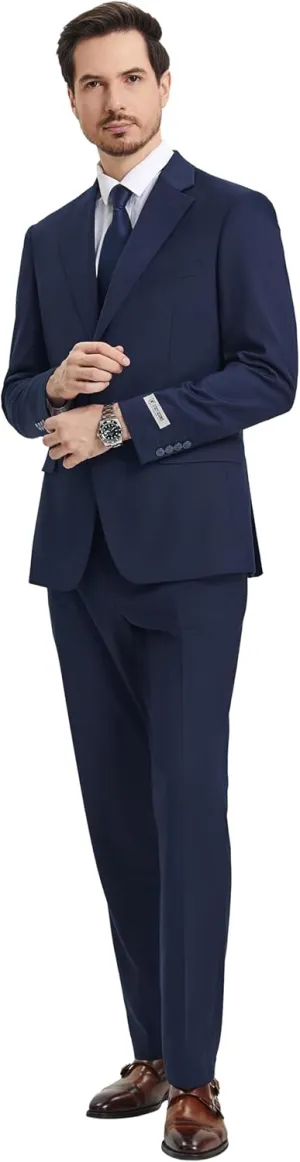 STACY ADAMS Suits 3pc Suit Set, Jacket Vest and Dress Pants,Hybrid-Fit Suits