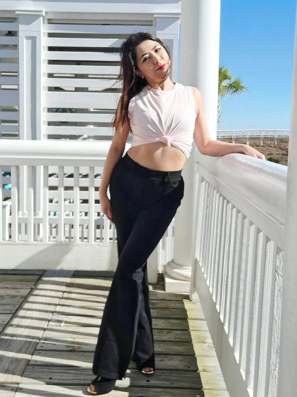 Stelle Women 28"/30"/ 32" Bootcut Dress Pants Business Casual Work Pants with Pockets Pull On Regular Slacks for Office