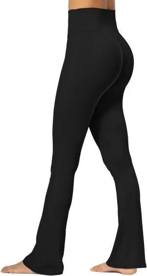Sunzel Sunzfly No Front Seam Mini Flare Leggings for Women, Invisible Butt Scrunch Flared Yoga Pants with Tummy Control