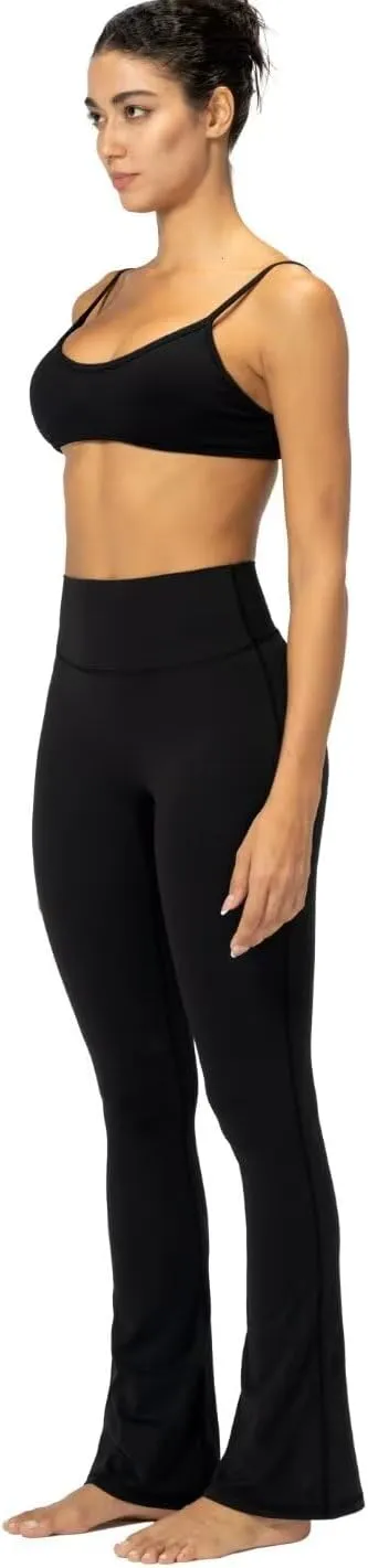 Sunzel Sunzfly No Front Seam Mini Flare Leggings for Women, Invisible Butt Scrunch Flared Yoga Pants with Tummy Control