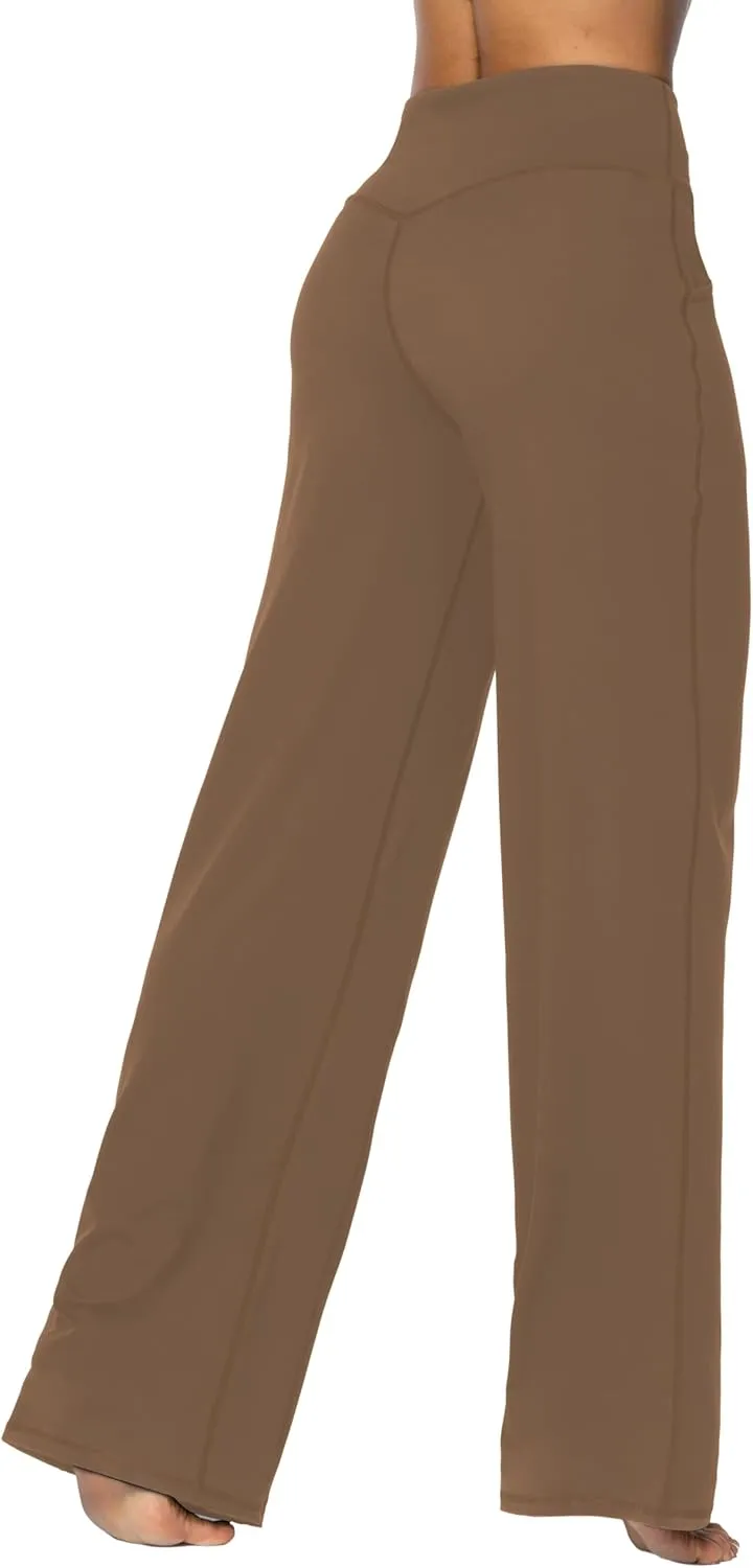 Sunzel Wide Leg Pants Women High Waist Yoga Pants with Pockets Stretch Loose Comfy Casual Lounge Sweatpants