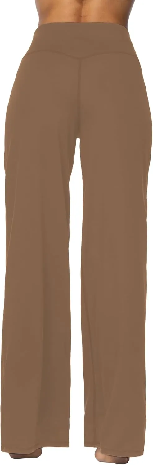 Sunzel Wide Leg Pants Women High Waist Yoga Pants with Pockets Stretch Loose Comfy Casual Lounge Sweatpants