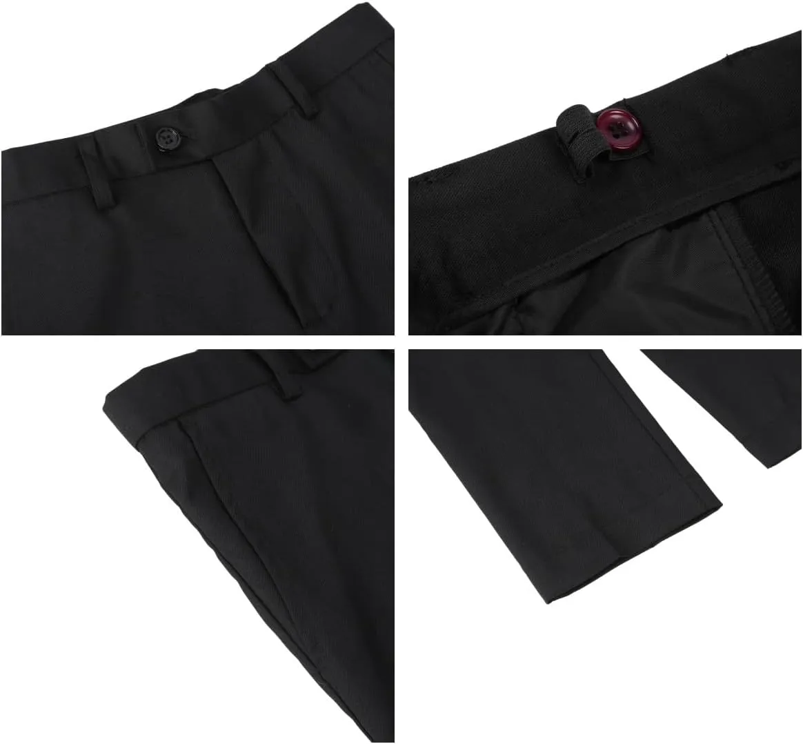 SWOTGdoby Boys 3 Pieces Suit Slim Fit Jacquard Tuxedo Formal Shawl Collar Jacket Vest Pants Ring Bearer Outfit Wedding Prom