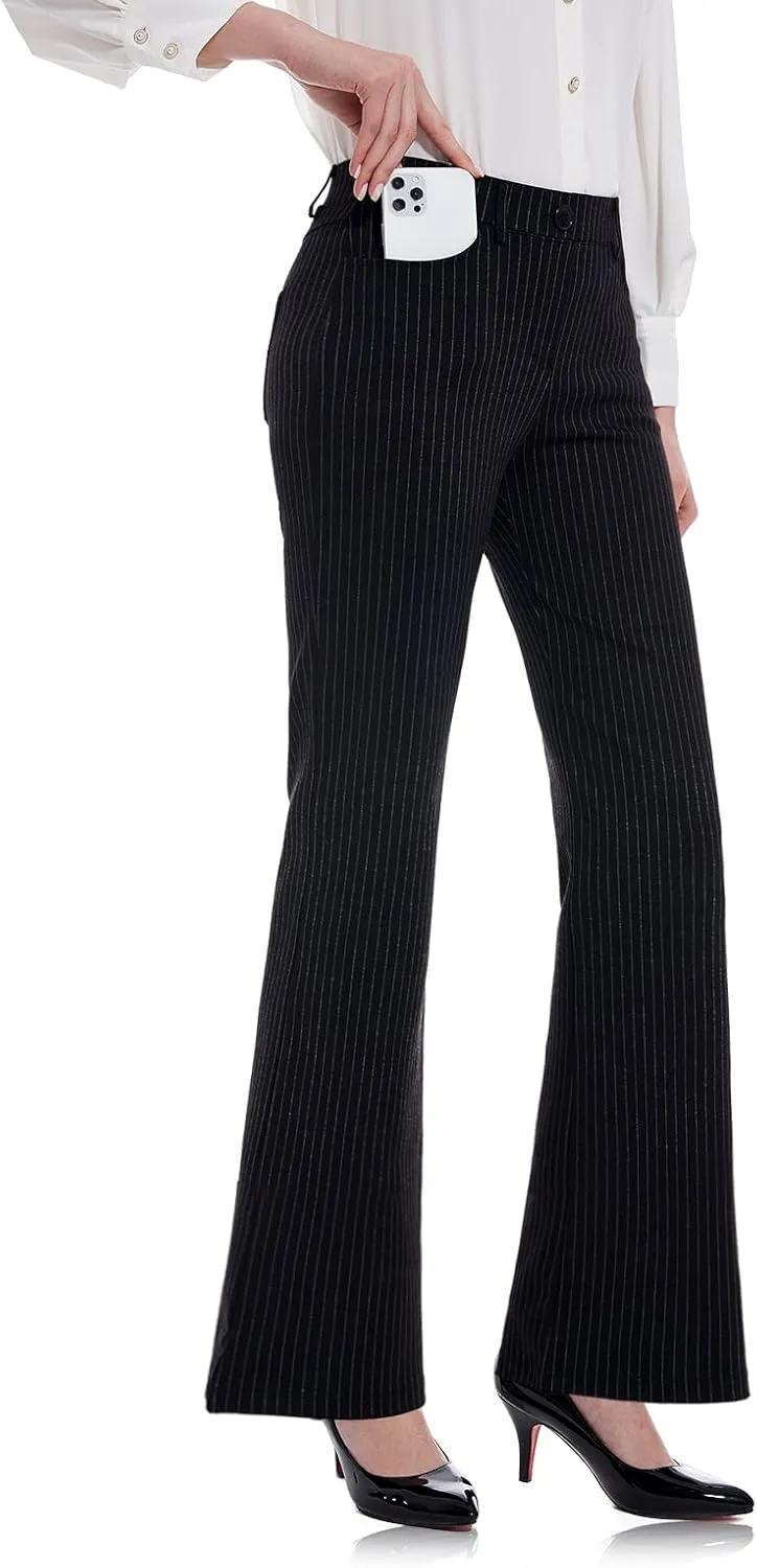 Tapata Women's 28''/30''/32''/34'' Stretchy Bootcut Dress Pants with Pockets Tall, Petite, Regular for Office Work Business