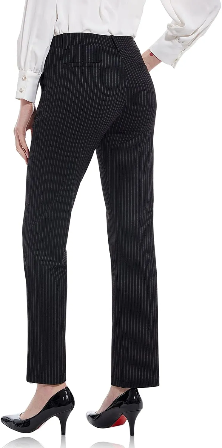 Tapata Women's 28''/30''/32''/34'' Stretchy Straight Dress Pants with Pockets Tall, Petite, Regular for Office Work Business