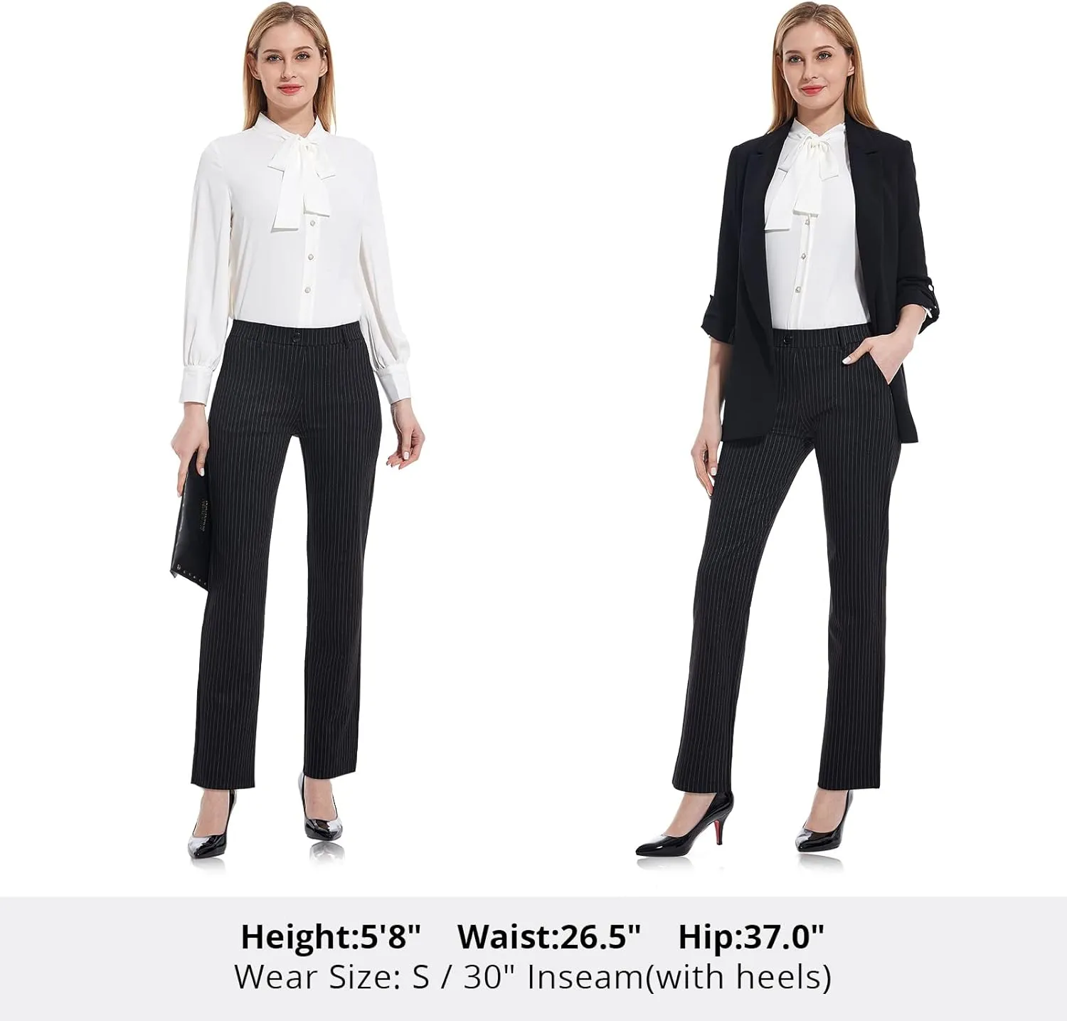 Tapata Women's 28''/30''/32''/34'' Stretchy Straight Dress Pants with Pockets Tall, Petite, Regular for Office Work Business