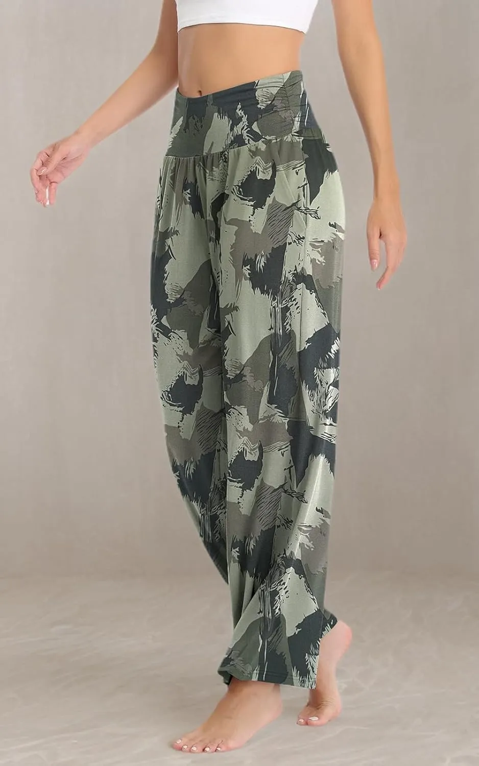 TARSE Womens Wide Leg Pants Casual Loose Yoga Sweatpants Comfy Lounge Pajama Flowy Pants Pockets