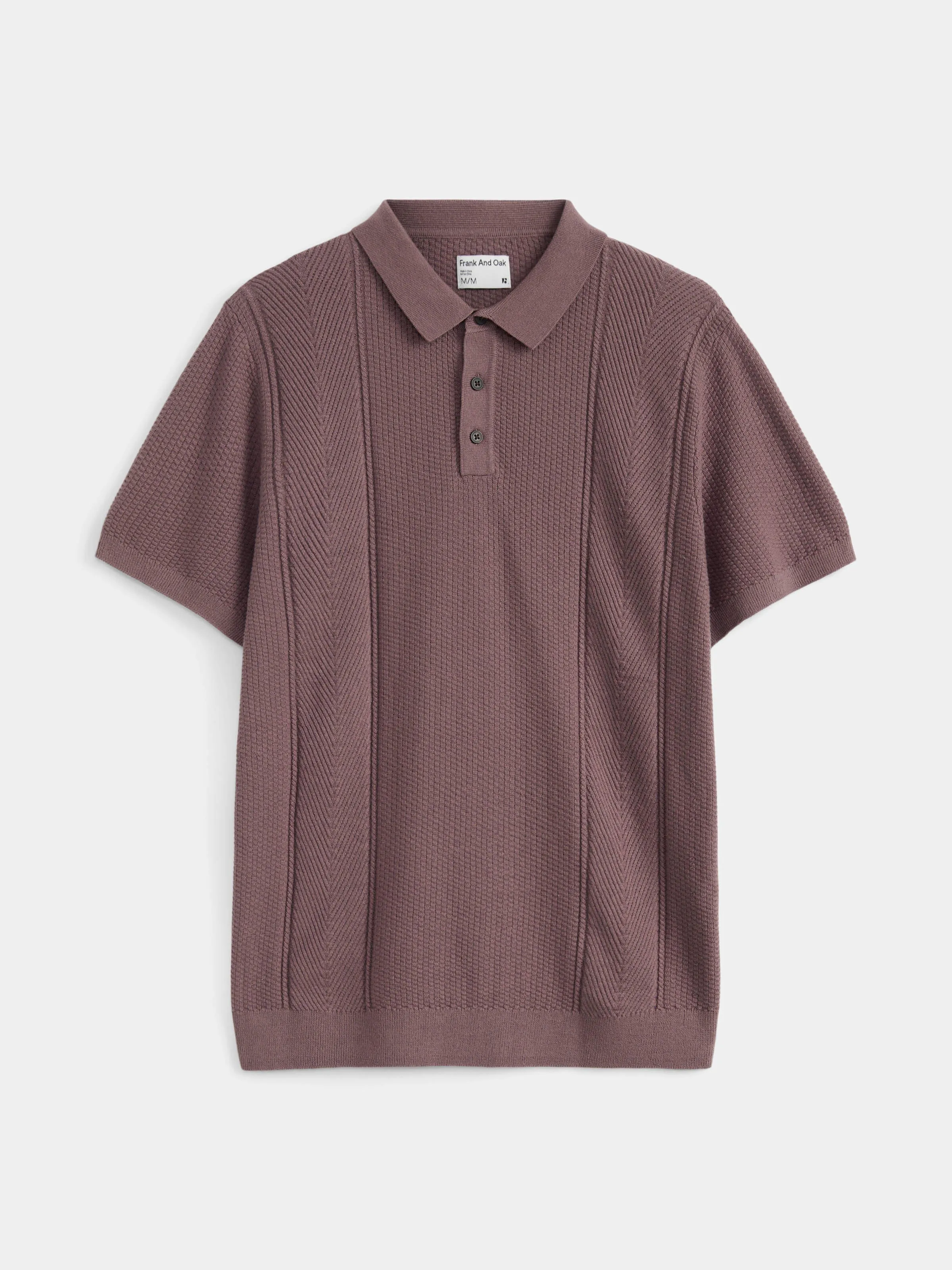 The Mixed Stitch Polo in Nutmeg