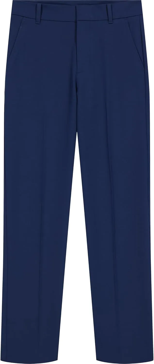 Tommy Hilfiger boys TH Flex Stretch Performance Dress Pant, Straight Leg Fit, Zip Fly & Belt Loops, Side & Back Pockets