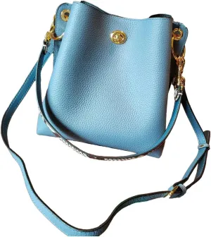 Trendy bucket bag for women,genuine leather shoulder bag,tote,simple and versatile crossbody bag with two straps.Hobo Purse,