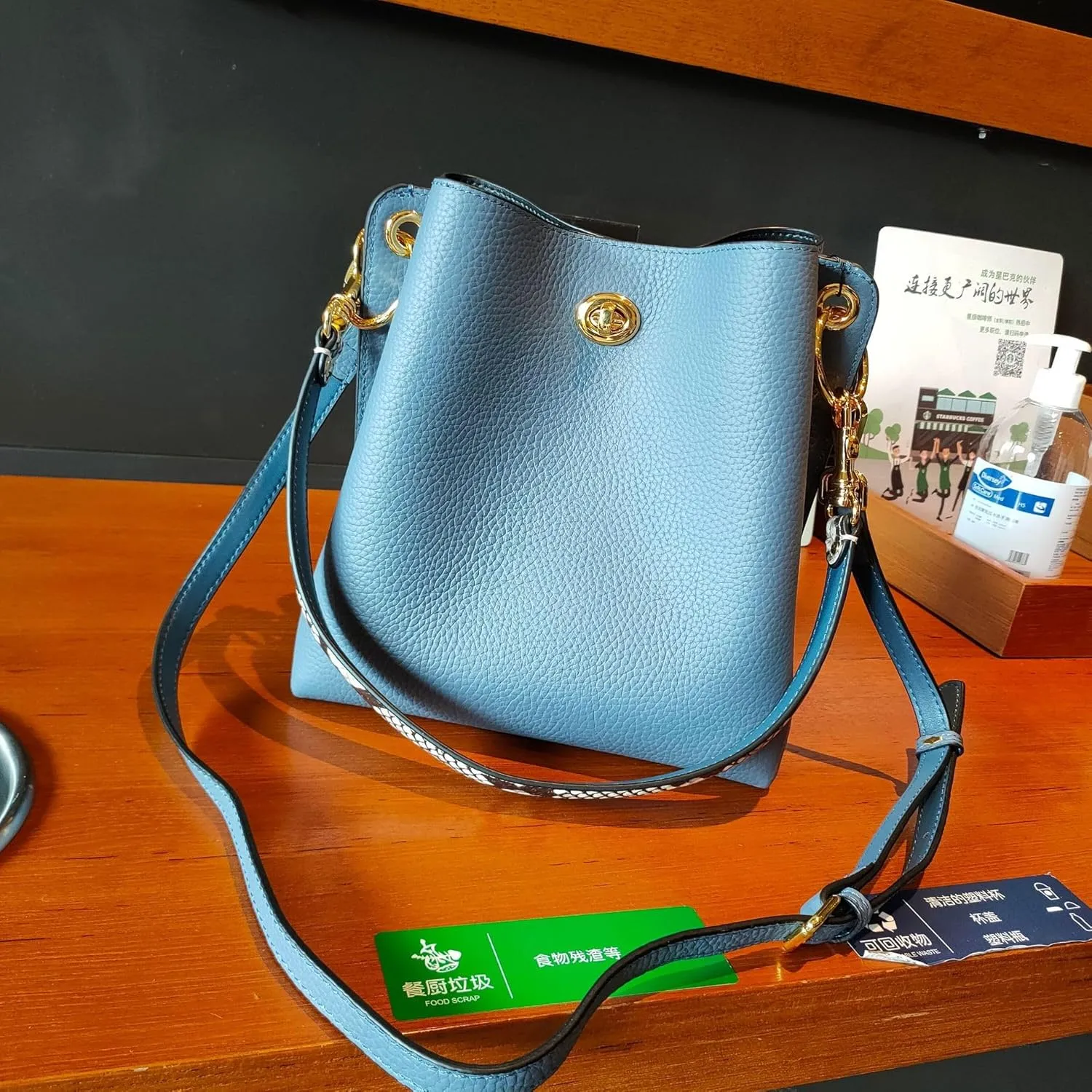 Trendy bucket bag for women,genuine leather shoulder bag,tote,simple and versatile crossbody bag with two straps.Hobo Purse,