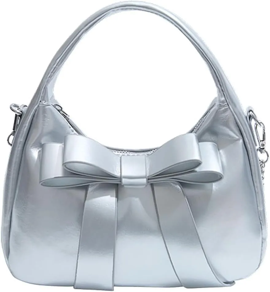 Trendy Clutch Bag Crossbody Purse For Women Commuter Handbag Womens Versatile Satchel Purse Sweet Travel Bags With Bow-tie
