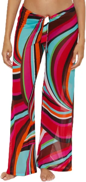 Trina Turk womens Tie Front Pants, Casual, Beach Cover Ups for Women