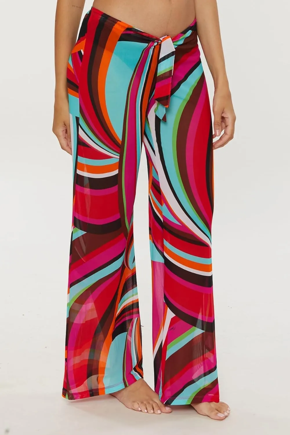 Trina Turk womens Tie Front Pants, Casual, Beach Cover Ups for Women