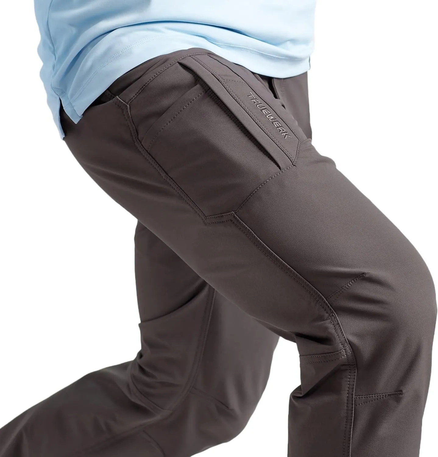 TRUEWERK Men's Work Pants - T2 WerkPant Technical Workwear, Water Resistant, Lightweight, Multi-Pocket with 4-Way Stretch