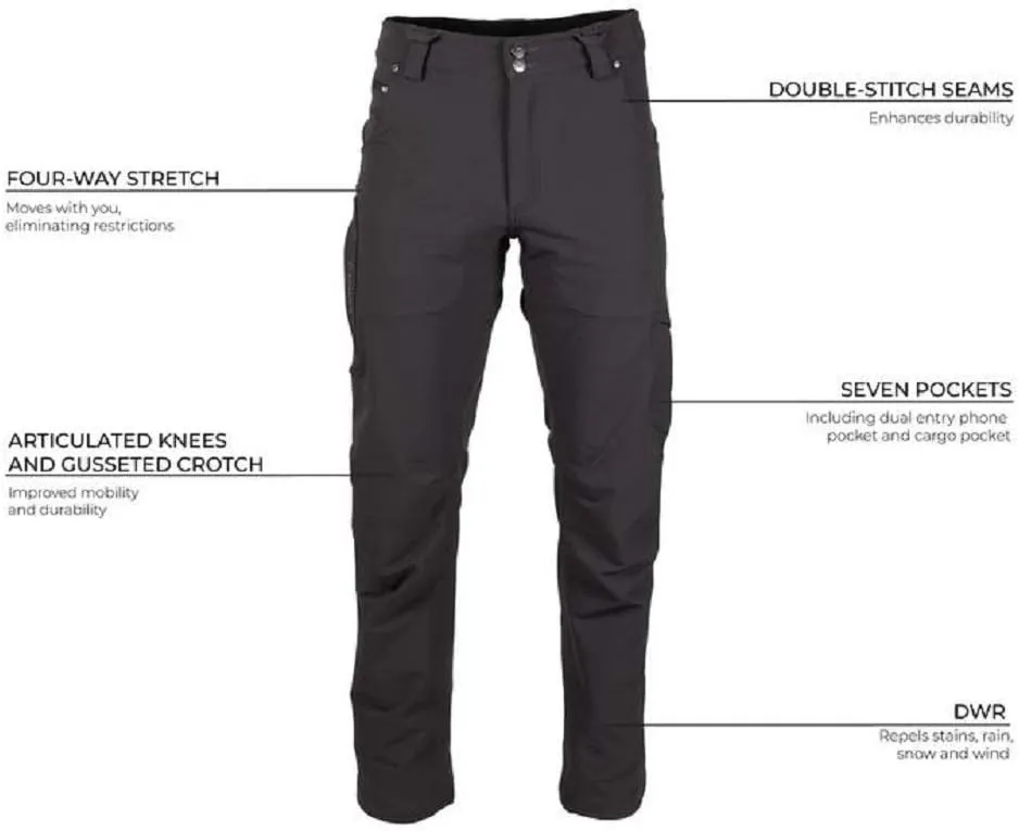 TRUEWERK Men's Work Pants - T2 WerkPant Technical Workwear, Water Resistant, Lightweight, Multi-Pocket with 4-Way Stretch