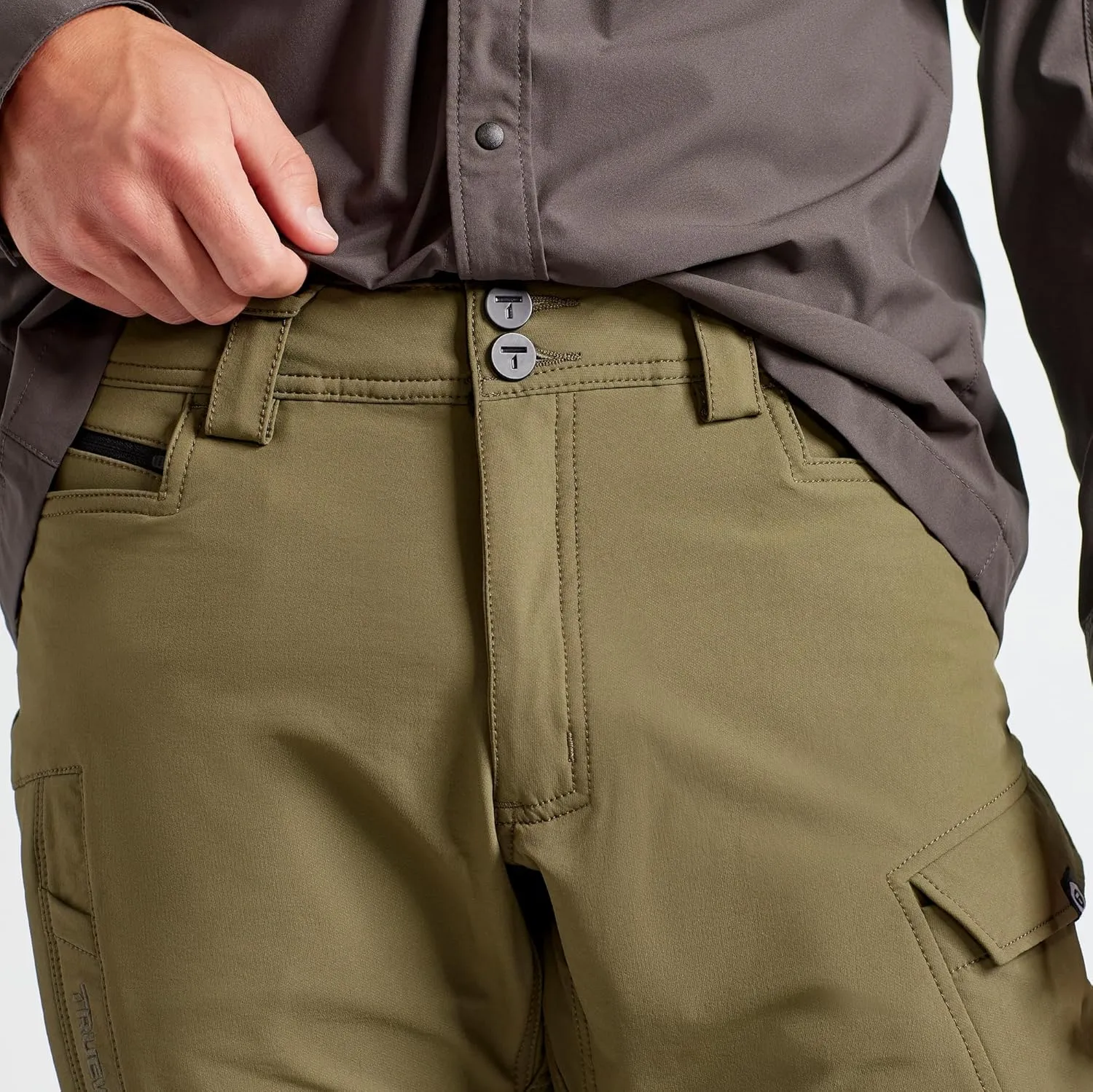 TRUEWERK Men's Work Pants - T2 WerkPant Technical Workwear, Water Resistant, Lightweight, Multi-Pocket with 4-Way Stretch