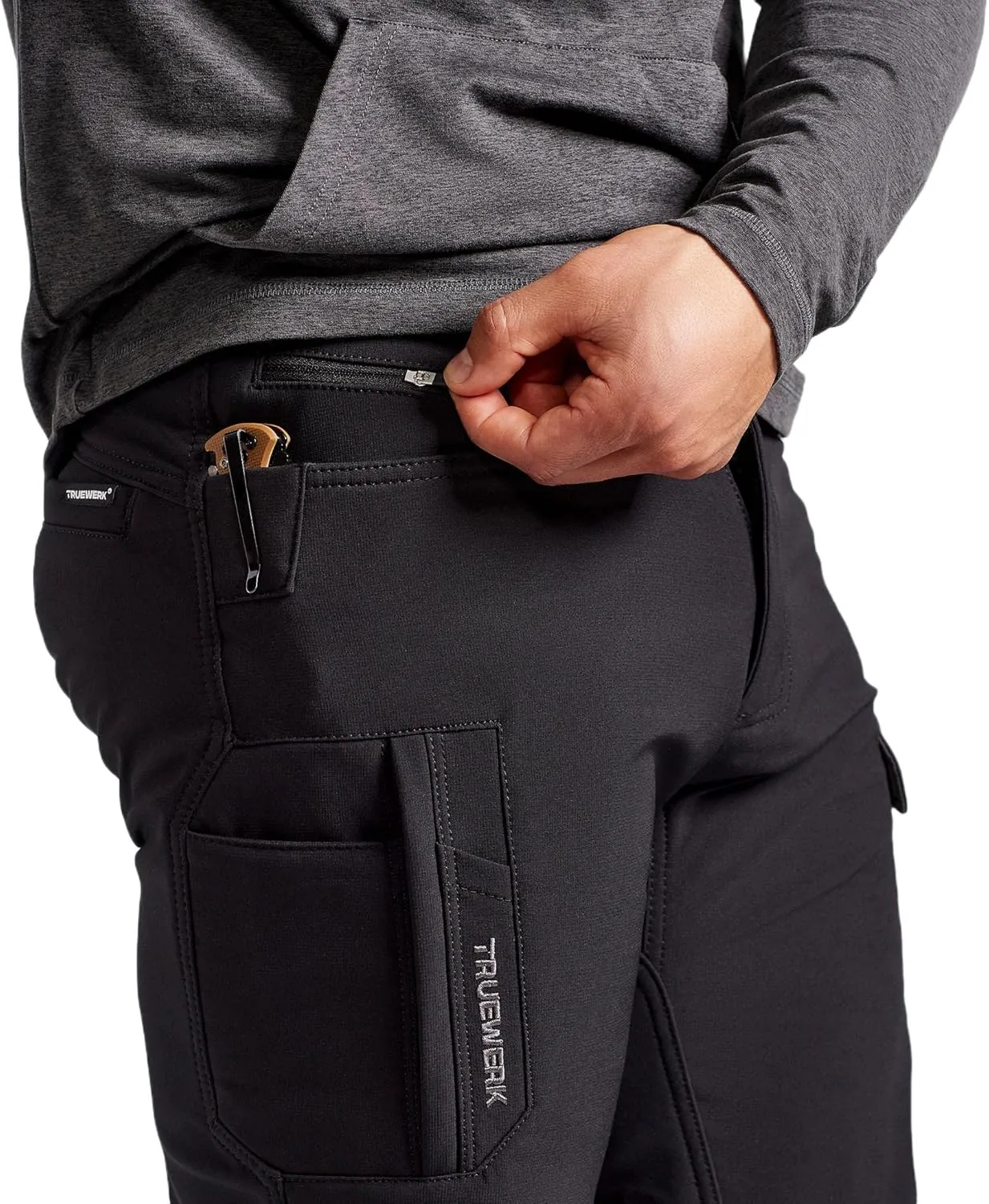 TRUEWERK T3 WerkPants for Men, Men's Utility Pants, Water Resistant, Insulated, Cargo Work Pants with 4-Way Stretch