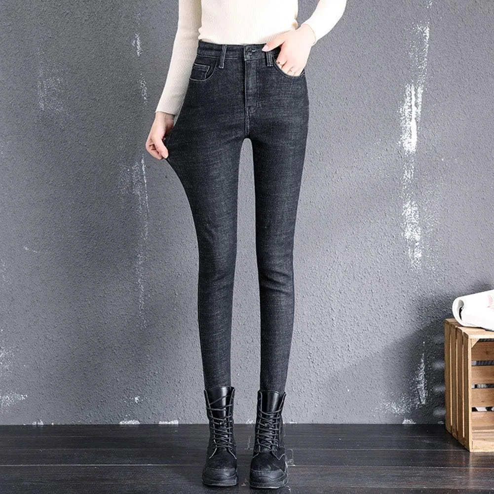 Van Royal Women's Classic Jeans Tapered Trousers Slim High Waisted Pants Denim