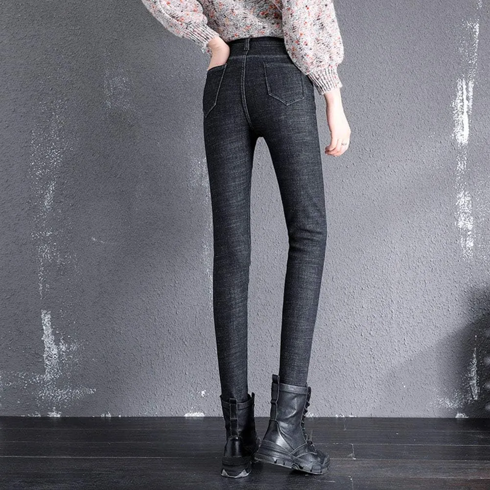 Van Royal Women's Classic Jeans Tapered Trousers Slim High Waisted Pants Denim