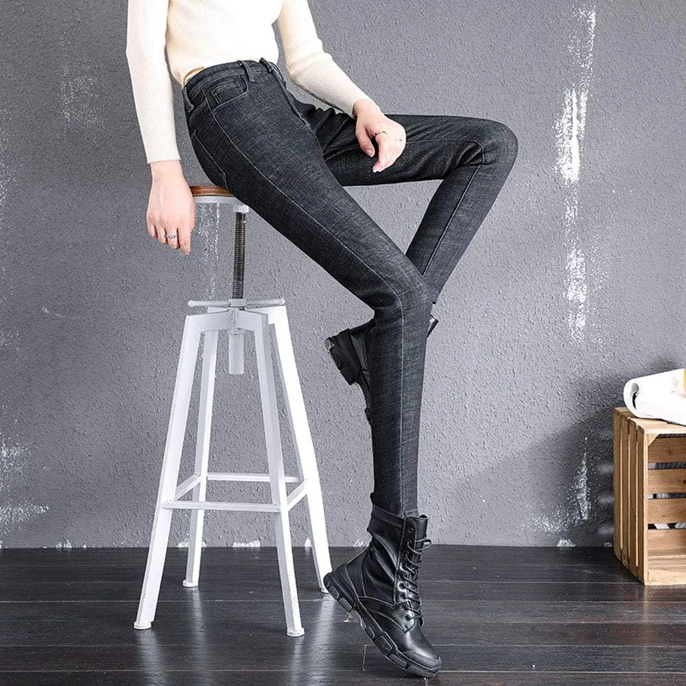 Van Royal Women's Classic Jeans Tapered Trousers Slim High Waisted Pants Denim