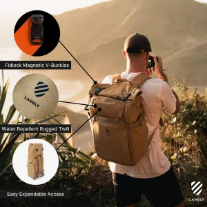 Weekender Camera Backpack  Sand, Weatherproof Removable Cube, Versatile Daypack Designed for Travel, Photographers and Videographers, DSLR, Mirrorless, Laptops, Film, Lenses