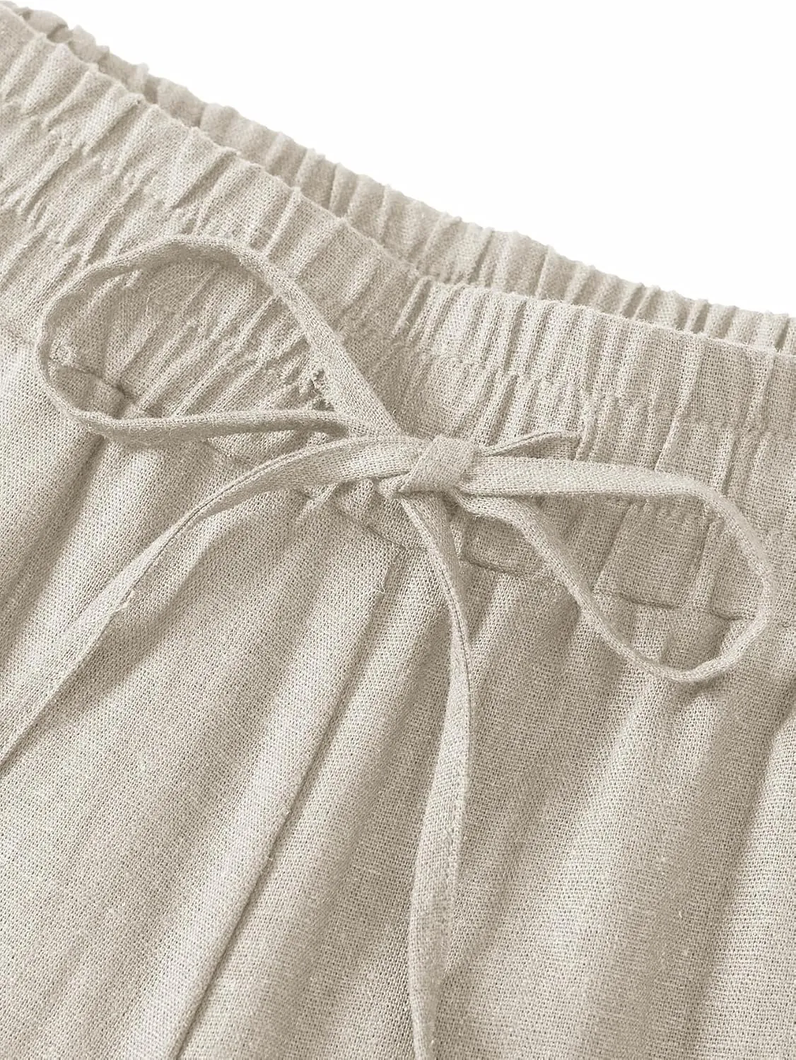 Weintee Women's Petite Linen Pants with Pockets for Summer