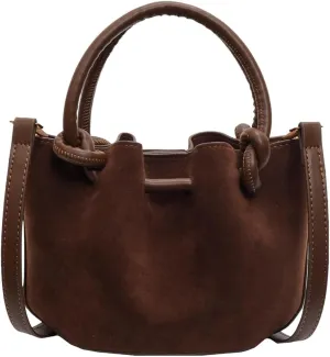Women Crossbody Bags Shoulder Bag Solid Color PU Leather Lady Handbags Purses Fashion Versatile Bucket Bag Single Sh