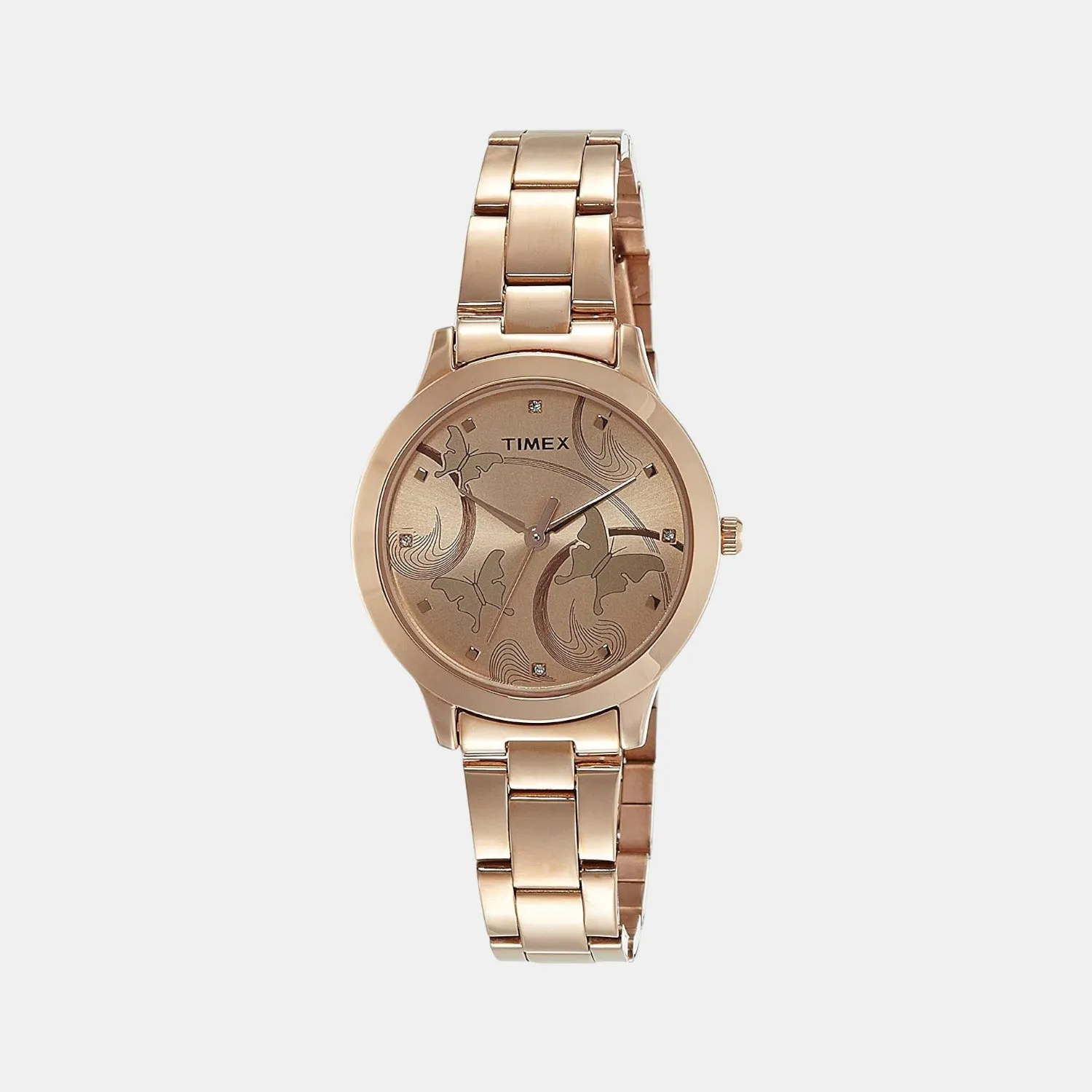 Women Rose Gold Analog Stainless Steel Watch TW000T610