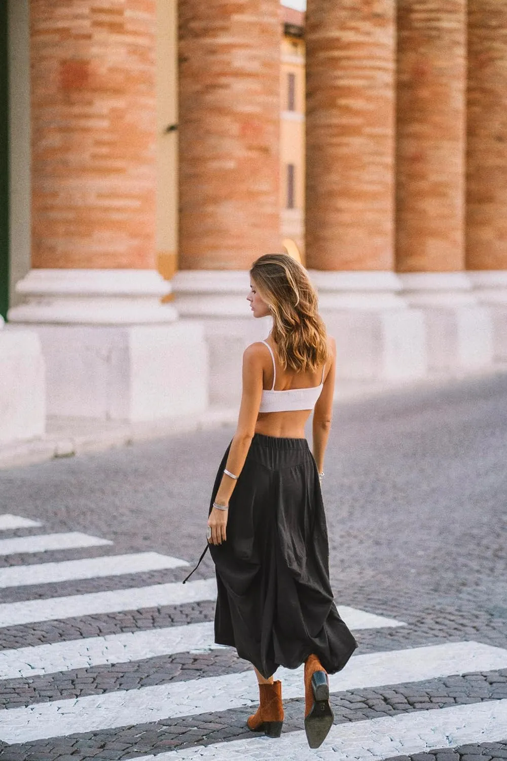 Women's Boho Cotton Harem Pants Comfy Wide Leg Pants Amisha