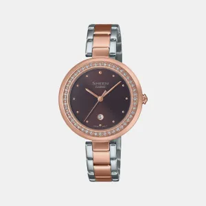 Women's Brown Analog Stainless Steel Watch SH298