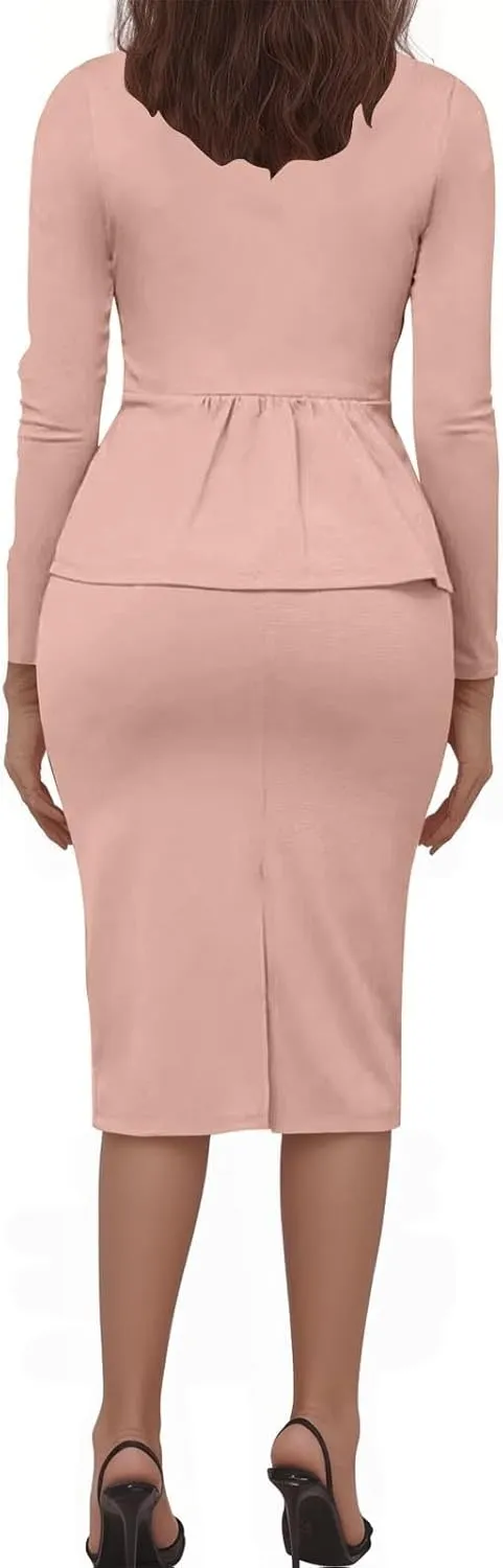 Womens Business Casual Clothes Dressy Casual Skirt Set Work Office Blazer and Pencil Skirt Blazer Set 2 Piece Outfits