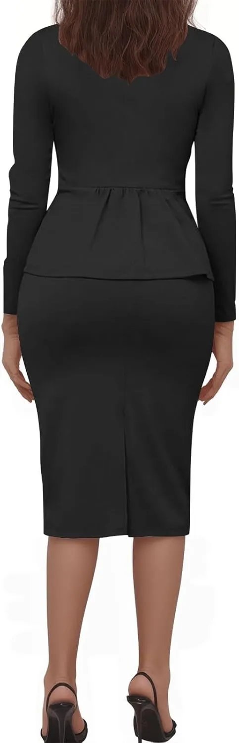 Womens Business Casual Clothes Dressy Casual Skirt Set Work Office Blazer and Pencil Skirt Blazer Set 2 Piece Outfits