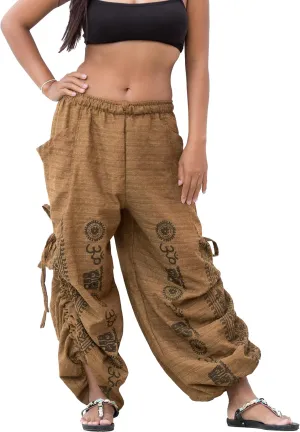 Women's Harem Cotton Pants Loose Fit Comfy Yoga Pants with Pockets