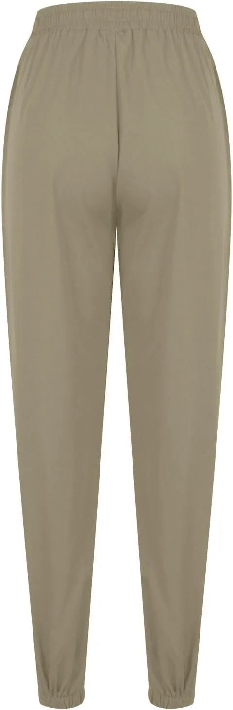 Womens Linen Pants 2025 Summer Casual Drawstring High Waist Loose Lounge Trousers Beach Summer Pant with Pockets