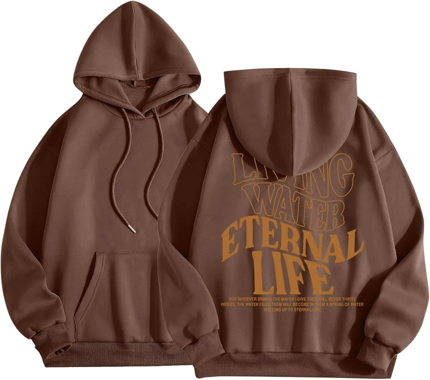 Womens Oversized Hoodies Long Sleeve Sweatshirt Letter Print Comfy Casual Loose Pullover with Pockets Clothes