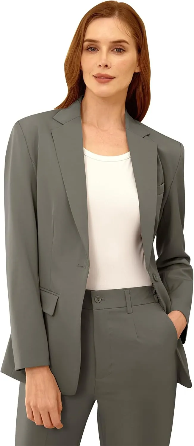 Womens Suit 2 Piece Slim Fit Outfits Suits Professional Blazer with Pants Dressy Casual Suiting Business Office Sets for Work
