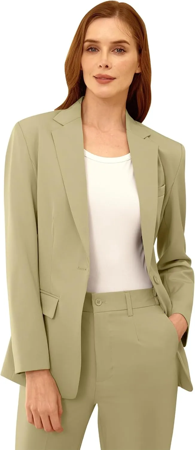 Womens Suit 2 Piece Slim Fit Outfits Suits Professional Blazer with Pants Dressy Casual Suiting Business Office Sets for Work