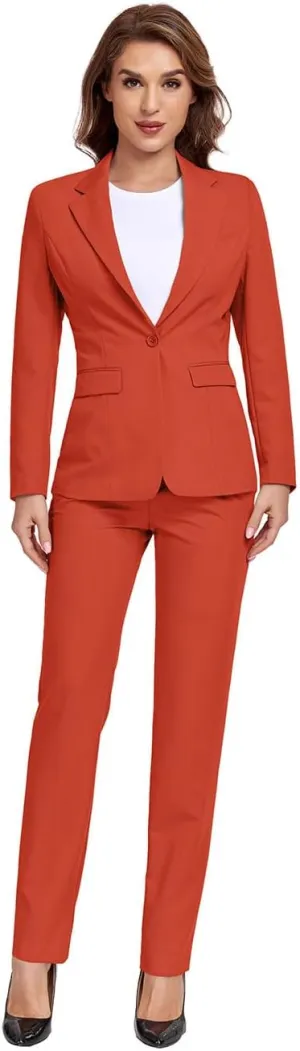 Women's Suits for Work Professional, 2 Piece Office Work Suit Set, Women's Suit Formal Wear