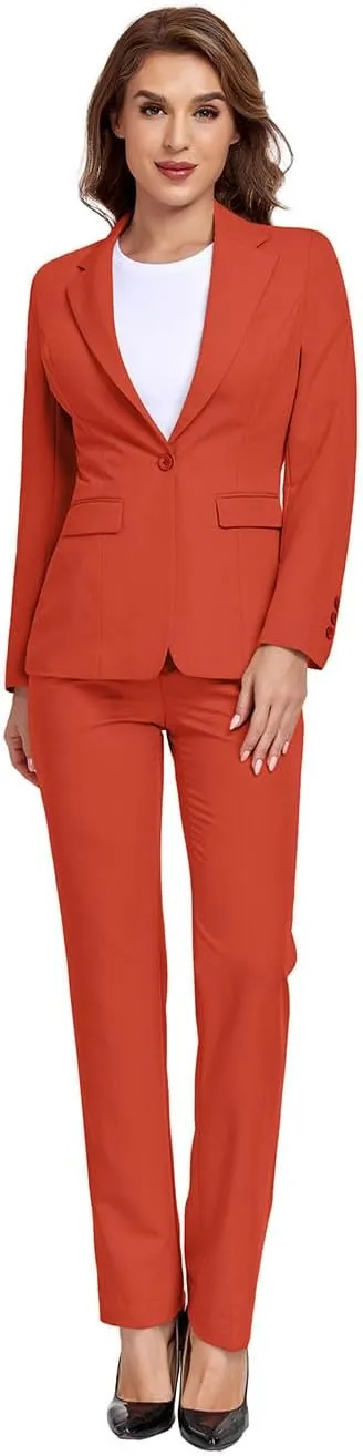 Women's Suits for Work Professional, 2 Piece Office Work Suit Set, Women's Suit Formal Wear