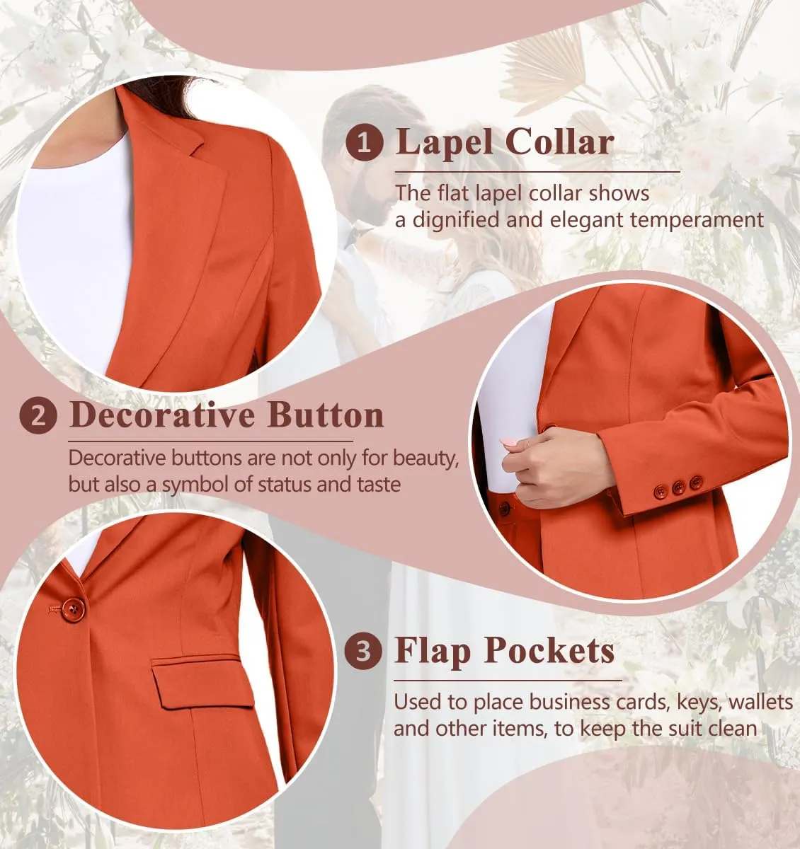 Women's Suits for Work Professional, 2 Piece Office Work Suit Set, Women's Suit Formal Wear
