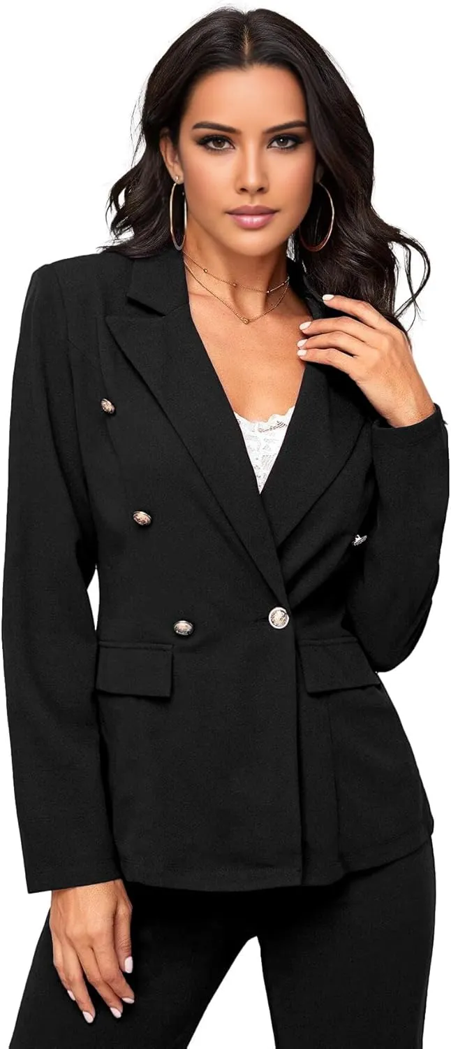 Women's Suits for Work Professional Business Attire 2 Piece Blazer and Pants Set