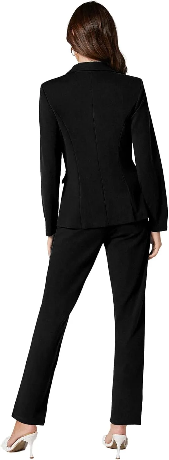 Women's Suits for Work Professional Business Attire 2 Piece Blazer and Pants Set