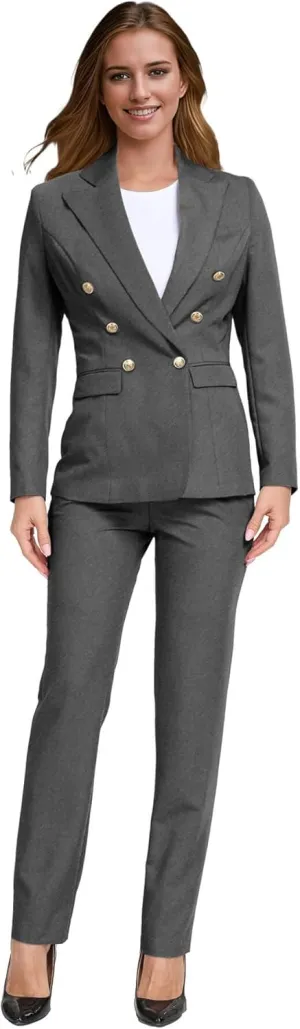 Women's Suits for Work Professional Business Attire 2 Piece Blazer and Pants Set