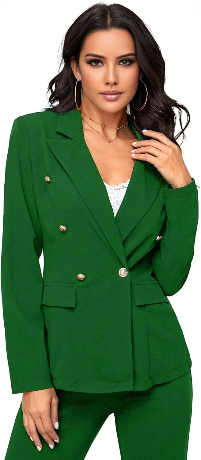 Women's Suits for Work Professional Business Attire 2 Piece Blazer and Pants Set